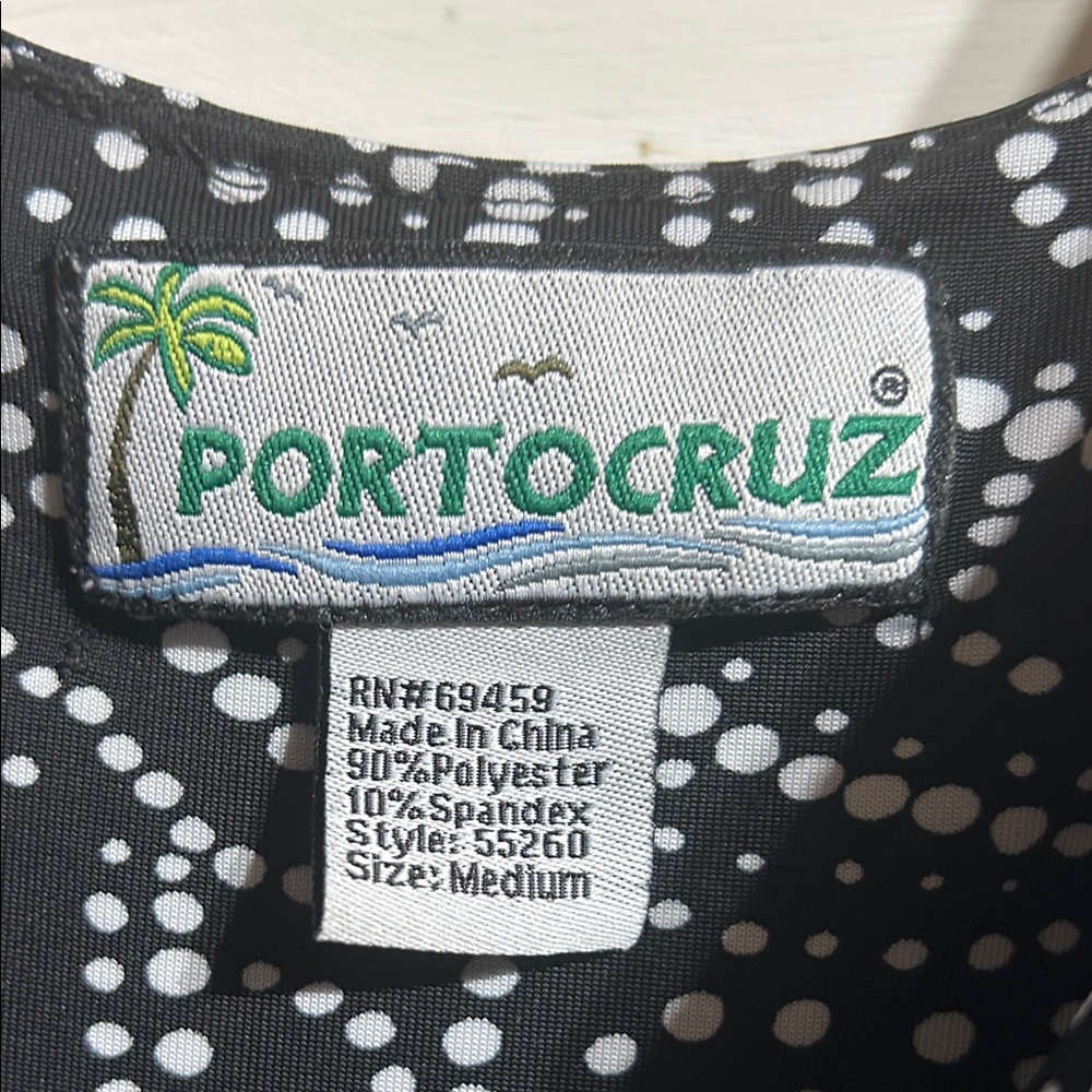 Portocruz Black White Patterned Sleeveless Dress - Picture 3 of 7